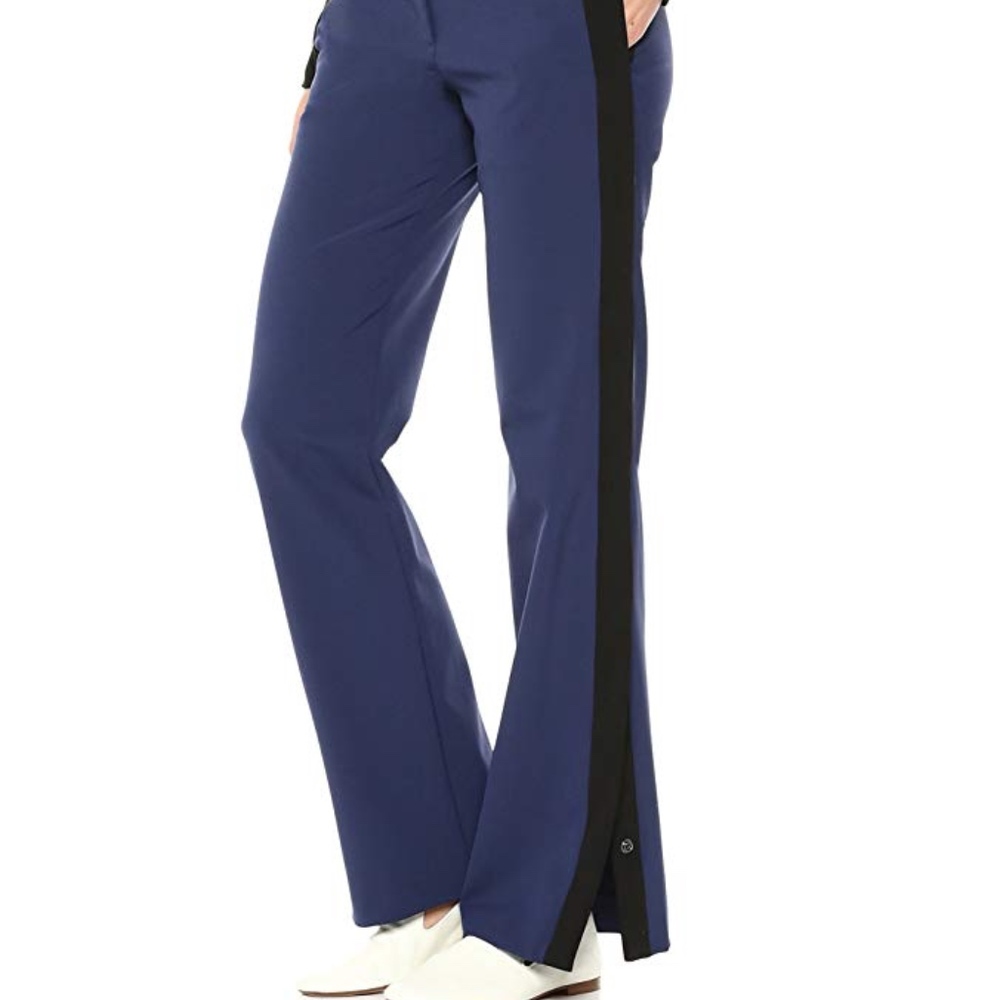 THEORY Blue Good Wool Snap Pant, Size Small